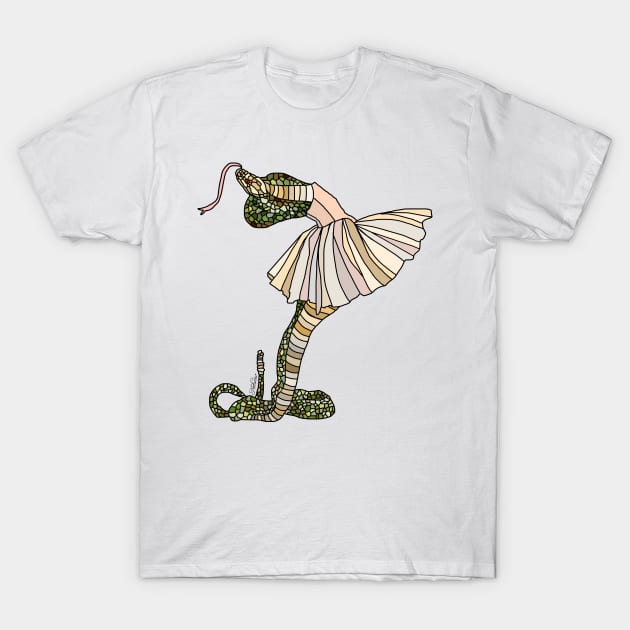 Snake Ballerina Tutu T-Shirt by notsniwart